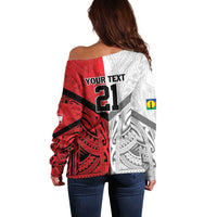 New Caledonia-Tahiti Football Custom Off Shoulder Sweater Together Go Champions LT9 - Polynesian Pride