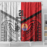 New Caledonia-Tahiti Football Custom Shower Curtain Together Go Champions LT9 - Polynesian Pride