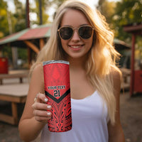 New Caledonia-Tahiti Football Custom Skinny Tumbler Together Go Champions LT9 - Polynesian Pride