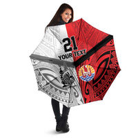 New Caledonia-Tahiti Football Custom Umbrella Together Go Champions - Polynesian Pride