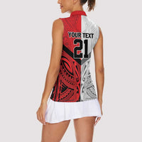 New Caledonia-Tahiti Football Custom Women Sleeveless Polo Shirt Together Go Champions LT9 - Polynesian Pride
