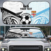 New Zealand-Fiji Football Custom Auto Sun Shade Together Go Champions - Polynesian Pride