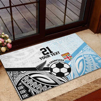 New Zealand-Fiji Football Custom Rubber Doormat Together Go Champions LT9 - Polynesian Pride