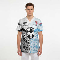 New Zealand-Fiji Football Custom Scrub Top Together Go Champions LT9 - Polynesian Pride