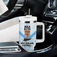 New Zealand-Fiji Football Custom Tumbler With Handle Together Go Champions