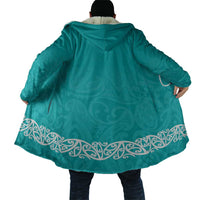 New Zealand Nurses Week Cloak Maori Kowhaiwhai Cyan Tribal LT9 - Polynesian Pride