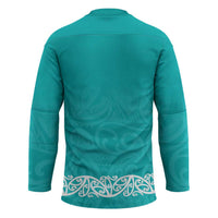 New Zealand Nurses Week Hockey Jersey Maori Kowhaiwhai Cyan Tribal LT9 - Polynesian Pride