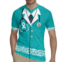 New Zealand Nurses Week Rugby Jersey Maori Kowhaiwhai Cyan Tribal LT9 - Polynesian Pride
