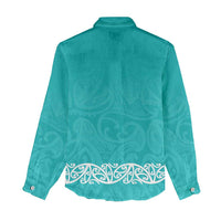 New Zealand Nurses Week Women Casual Shirt Maori Kowhaiwhai Cyan Tribal LT9 - Polynesian Pride
