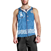 New Zealand Nurses Week Men Tank Top Maori Kowhaiwhai Blue Tribal