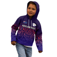 New Zealand Auckland Cricket Kid Hoodie Maori Traditional Ethnic Style LT9 - Polynesian Pride
