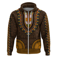 African Dashiki Hoodie With Tapa Pattern Gold LT9 Zip Hoodie Gold - Polynesian Pride