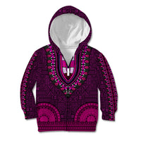 African Dashiki Kid Hoodie With Tapa Pattern - Pink LT9 - Polynesian Pride