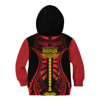 Independen Stet bilong Papua Niugini 1975 Kid Hoodie Red Tribal Papua New Guinea Province Flag LT9 - Polynesian Pride