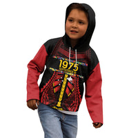 Independen Stet bilong Papua Niugini 1975 Kid Hoodie Red Tribal Papua New Guinea Province Flag LT9 - Polynesian Pride