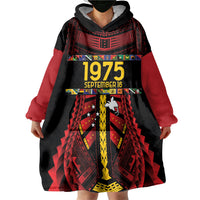 Independen Stet bilong Papua Niugini 1975 Wearable Blanket Hoodie Red Tribal Papua New Guinea Province Flag LT9 - Polynesian Pride
