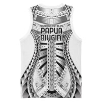 Independen Stet bilong Papua Niugini 1975 Basketball Jersey White Tribal Papua New Guinea Province Flag LT9 - Polynesian Pride