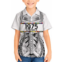 Independen Stet bilong Papua Niugini 1975 Hawaiian Shirt White Tribal Papua New Guinea Province Flag LT9 - Polynesian Pride