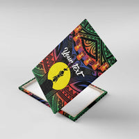 Personalised New Caledonia All Saints Day Canvas Wall Art Candle Light with Polynesian Style