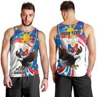 Personalized Filipino-American Men Tank Top The Eight-Rayed Sun with Bald Eagle