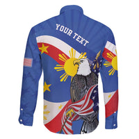 Personalized Filipino-American Family Matching Mermaid Dress and Hawaiian Shirt Philippines Coat Of Arms with Bald Eagle LT9 - Polynesian Pride