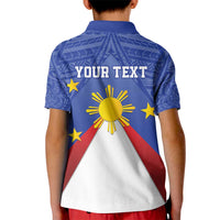 Personalized Pilipinas Eight-Rayed Sun Kid Polo Shirt Philippines Map With Polynesian Style LT9 - Polynesian Pride