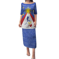 Personalized Pilipinas Eight-Rayed Sun Puletasi Philippines Map With Polynesian Style