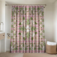 Squares Maile Leaf Bathroom Set Pink Palaka Hawaiian Quilt Pattern - Polynesian Pride