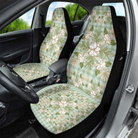 Squares Maile Leaf Car Seat Cover Turquoise Palaka Hawaiian Quilt Pattern - Polynesian Pride