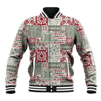 Mele Kalikimaka Hawaii Christmas Baseball Jacket Aloha Spirit with Hawaiian Quilt Pattern - Polynesian Pride