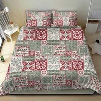 Mele Kalikimaka Hawaii Christmas Bedding Set Aloha Spirit with Hawaiian Quilt Pattern - Polynesian Pride