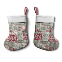 Mele Kalikimaka Hawaii Christmas Stocking Aloha Spirit with Hawaiian Quilt Pattern - Polynesian Pride