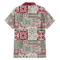 Mele Kalikimaka Hawaii Christmas Family Matching Off The Shoulder Long Sleeve Dress and Hawaiian Shirt Aloha Spirit with Hawaiian Quilt Pattern - Polynesian Pride