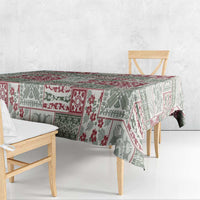 Mele Kalikimaka Hawaii Christmas Tablecloth Aloha Spirit with Hawaiian Quilt Pattern - Polynesian Pride