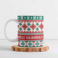 Mele Kalikimaka Hawaii Christmas Ceramic Mug Hawaiian Quilt Pattern Style LT9 Beige - Polynesian Pride