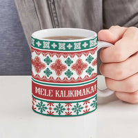 Mele Kalikimaka Hawaii Christmas Ceramic Mug Hawaiian Quilt Pattern Style LT9 - Polynesian Pride