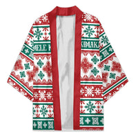 Mele Kalikimaka Hawaii Christmas Kimono Hawaiian Quilt Pattern Style LT9 Unisex Beige - Polynesian Pride
