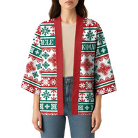 Mele Kalikimaka Hawaii Christmas Kimono Hawaiian Quilt Pattern Style LT9 - Polynesian Pride