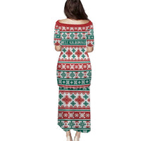 Mele Kalikimaka Hawaii Christmas Puletasi Hawaiian Quilt Pattern Style - Polynesian Pride