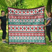 Mele Kalikimaka Hawaii Christmas Quilt Hawaiian Quilt Pattern Style - Polynesian Pride