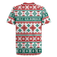 Mele Kalikimaka Hawaii Christmas Rugby Jersey Hawaiian Quilt Pattern Style - Polynesian Pride