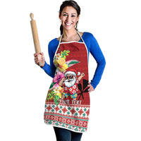 Santa Surf Mele Kalikimaka Personalized Apron Aloha Tropical Christmas Vibes - Polynesian Pride
