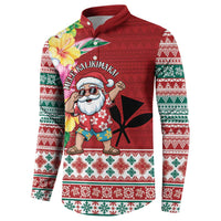 Santa Surf Mele Kalikimaka Personalized Button Sweatshirt Aloha Tropical Christmas Vibes - Polynesian Pride