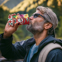 Santa Surf Mele Kalikimaka Personalized 4 in 1 Can Cooler Tumbler Aloha Tropical Christmas Vibes - Polynesian Pride