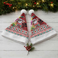 Santa Surf Mele Kalikimaka Personalized Christmas Santa Hat Aloha Tropical Christmas Vibes - Polynesian Pride