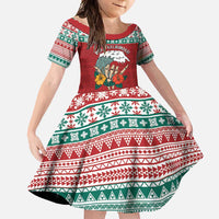 Shaka Sign Skull Mele Kalikimaka Personalized Family Matching Long Sleeve Bodycon Dress and Hawaiian Shirt Hawaiian Quilt Pattern - Polynesian Pride