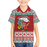 Shaka Sign Skull Mele Kalikimaka Personalized Hawaiian Shirt Hawaiian Quilt Pattern - Polynesian Pride