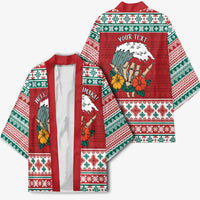 Shaka Sign Skull Mele Kalikimaka Personalized Kimono Hawaiian Quilt Pattern LT9 - Polynesian Pride