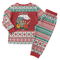 Shaka Sign Skull Mele Kalikimaka Personalized Christmas Pajama Set Hawaiian Quilt Pattern LT9 - Polynesian Pride