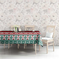 Shaka Sign Skull Mele Kalikimaka Personalized Tablecloth Hawaiian Quilt Pattern - Polynesian Pride